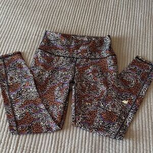 Fabletics PowerHold zebra and leopard print leggings